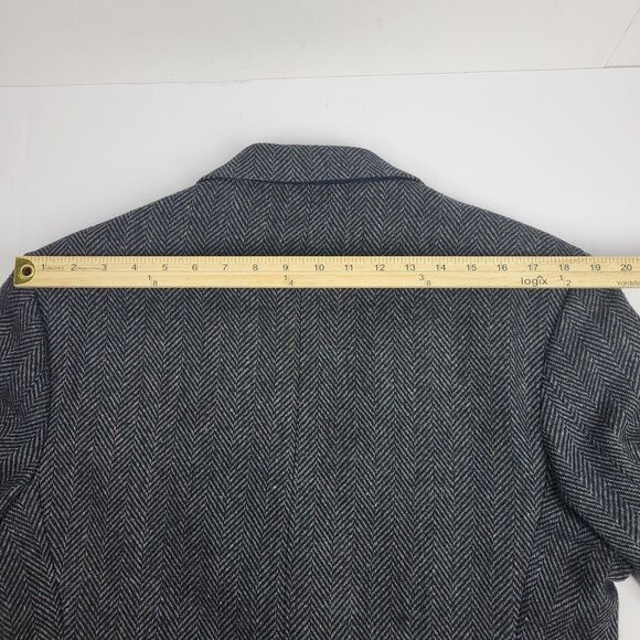 E Joven by FARAH Men's Wool TWEED blazer SUEDE Elbow Size 42L - Picture 9 of 16